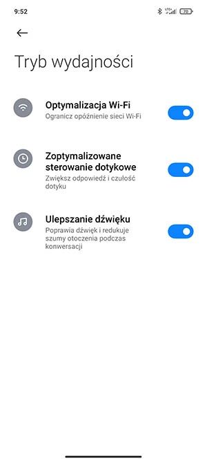 tryb wydajności