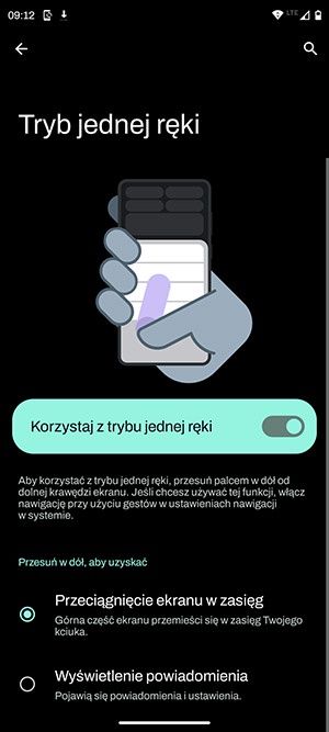 Tryb jednej ręki