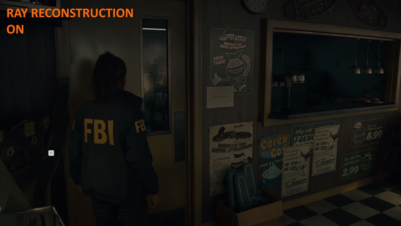 Alan Wake 2 - Ray Reconstruction - porownanie 3 - raster
