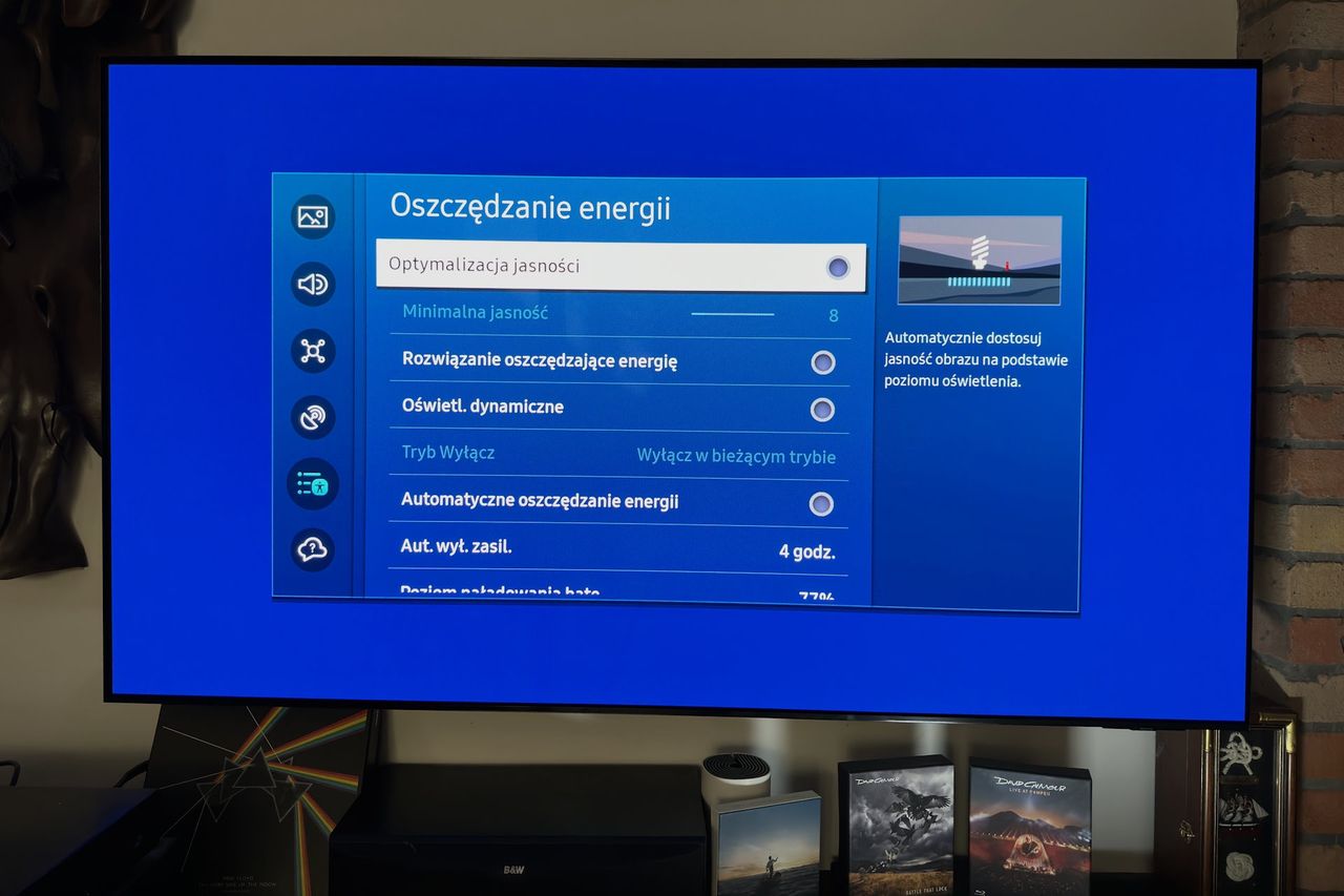 Samsung OLED S95C - ustawienia eco