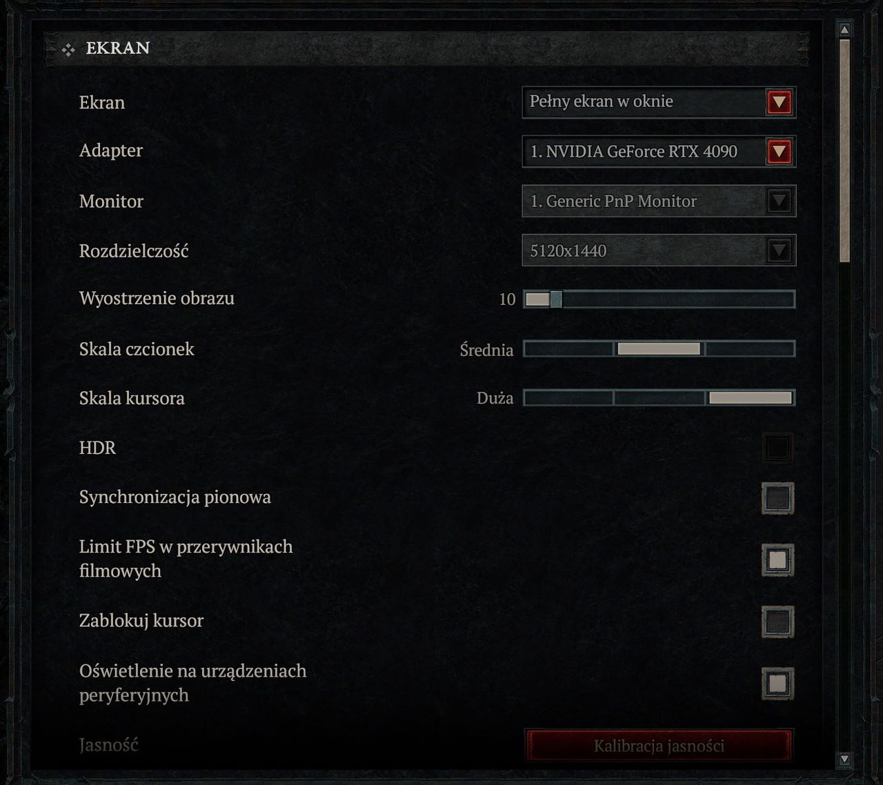 Diablo 4 - ustawienia 1