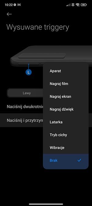skróty triggerów