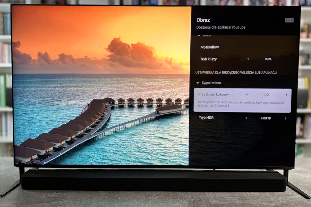Sony Bravia 9 (65XR90) - ustawienia przestrzeni kolorów - dci-p3
