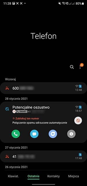ID rozmówcy Samsung 1