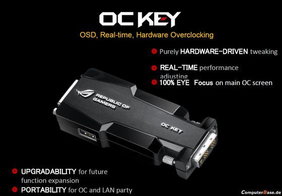 slajd przedstawiający działanie ASUS OC Key