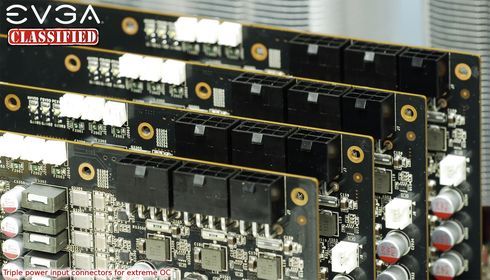 karta graficzna EVGA GTX 580 Classified złącza zasilania