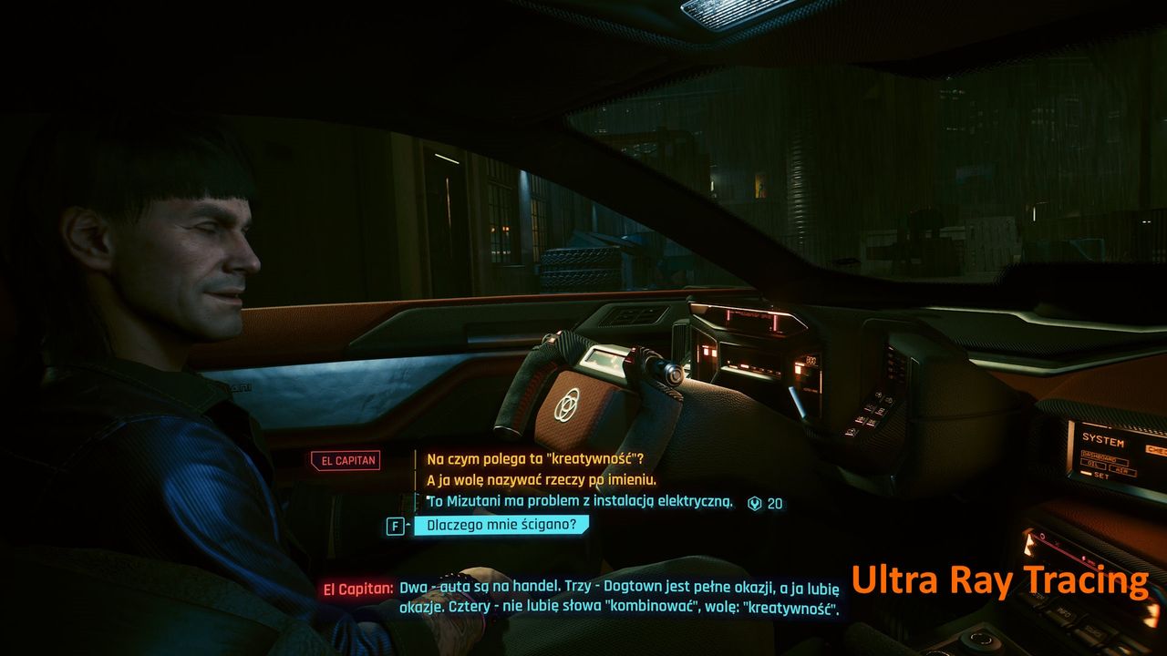 Cyberpunk 2077 2.0 - porównanie nr 1 - Ultra Ray Tracing