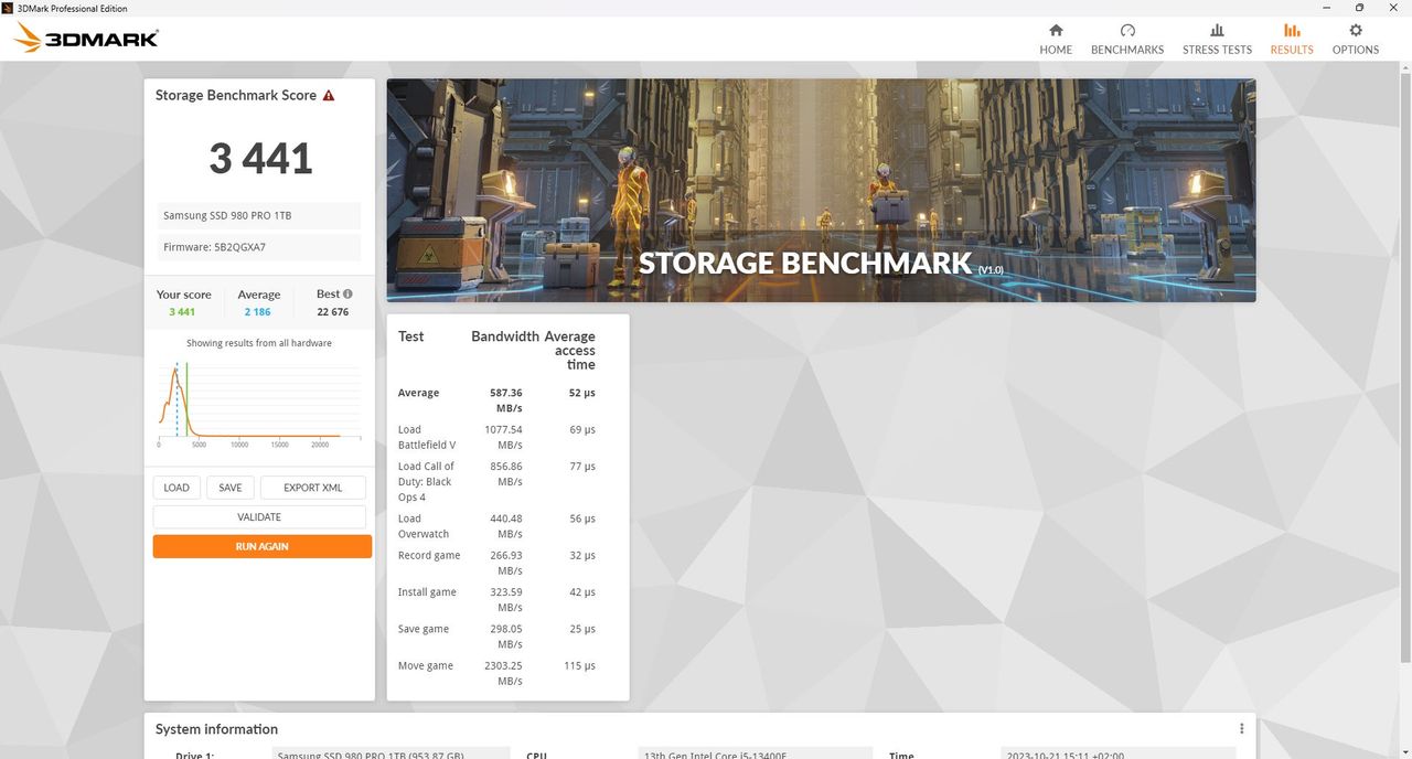 X-Kom G4M3R Hero - 3DMark Storage