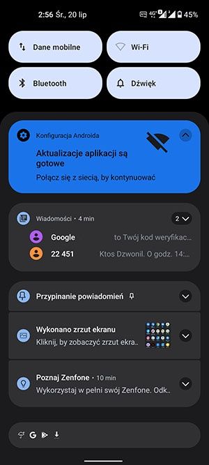 menu górne