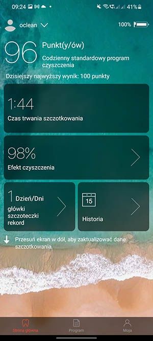 Oclean aplikacja do szczoteczki