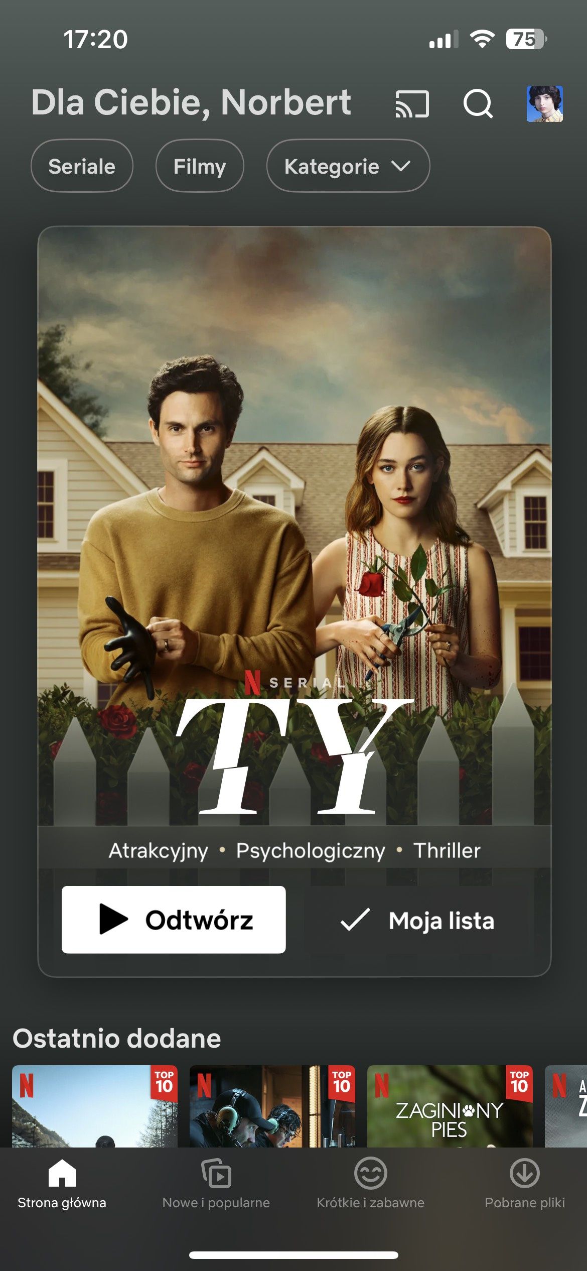 Netflix aplikacja iOS