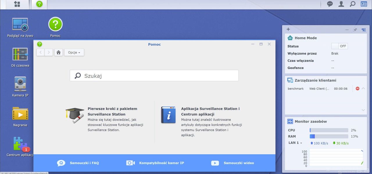 Synology RS3621xs+ - Survilance station