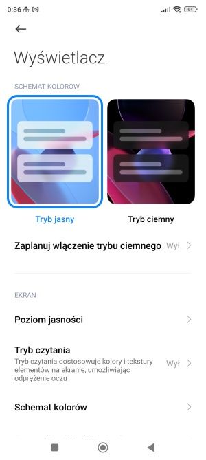 POCO M5 system wyświetlacz