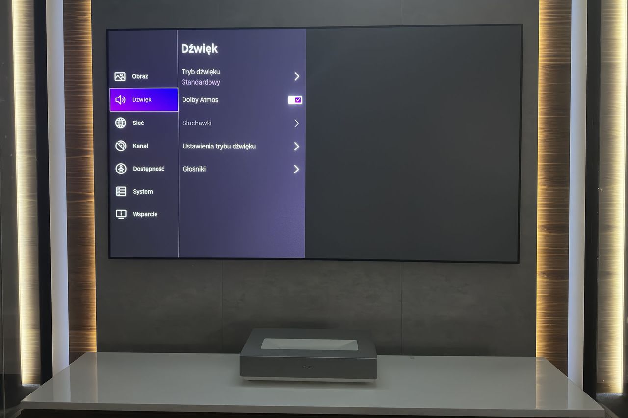 Hisense Laser TV 4K 100L5H - ustawienia 2