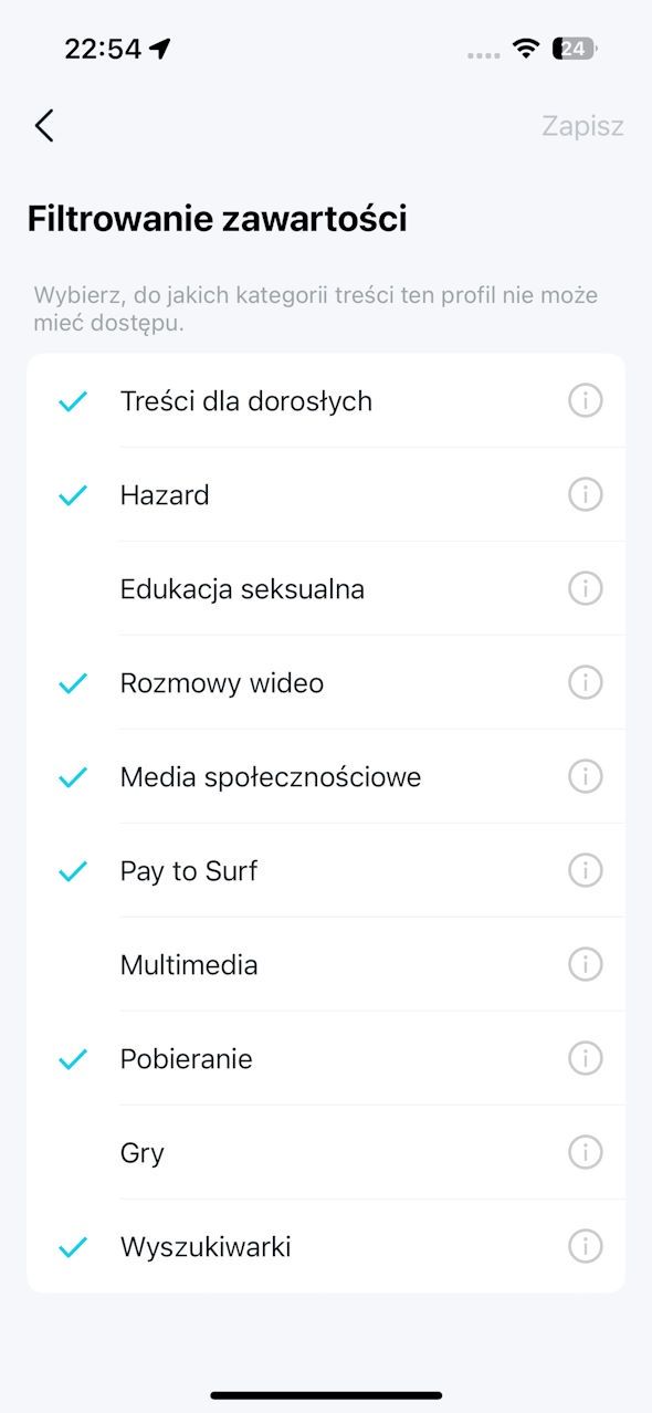 TP-Link Archer BE800 - kontrola rodzicielska 7
