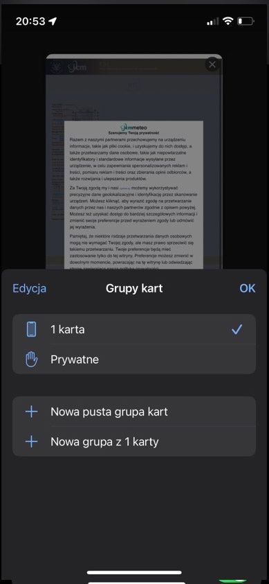 safari ios 15 ustawienia