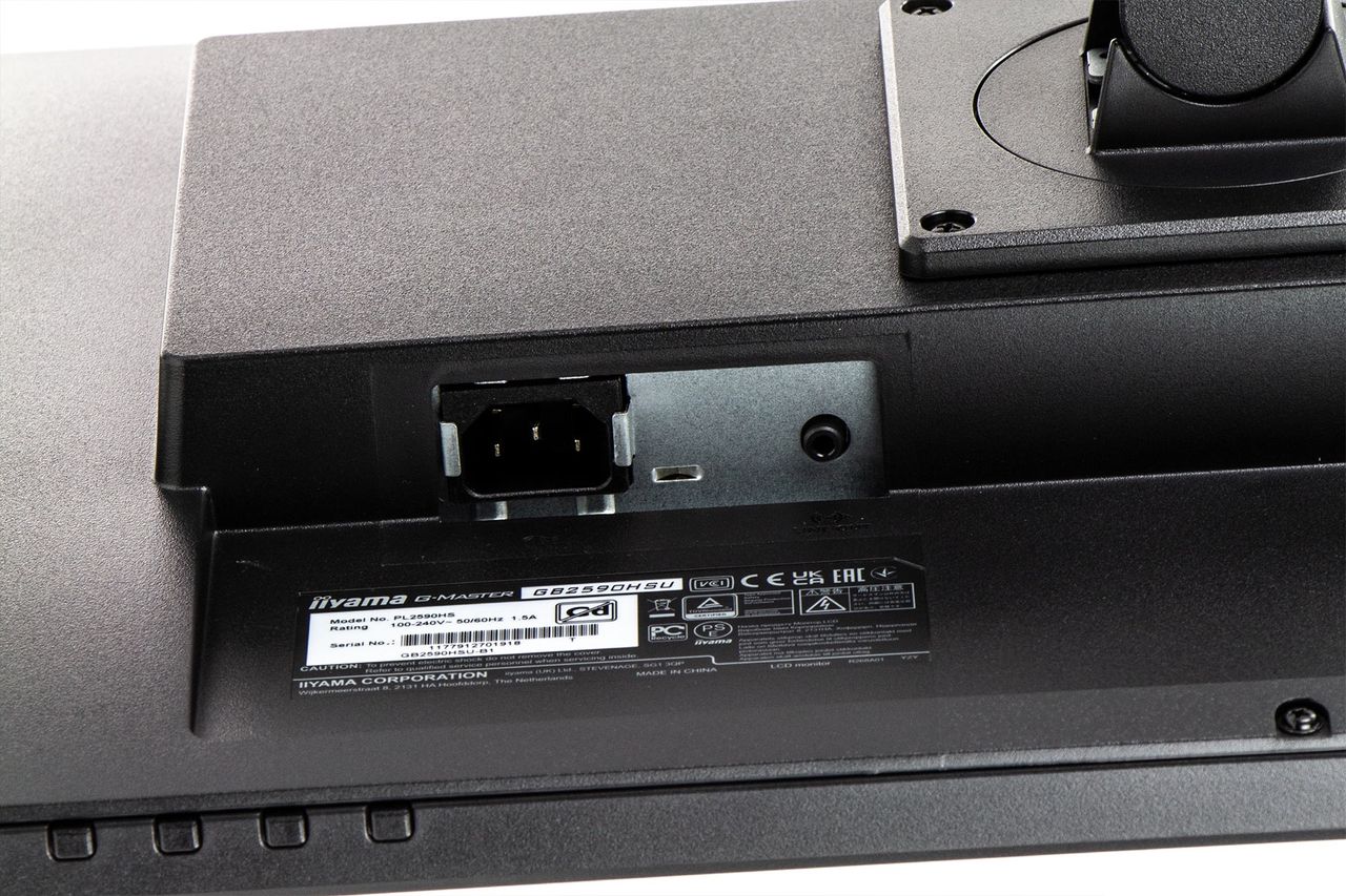 iiyama G-Master Gold Phoenix GB2590HSU-B1 - złącze zasilania i słuchawkowe