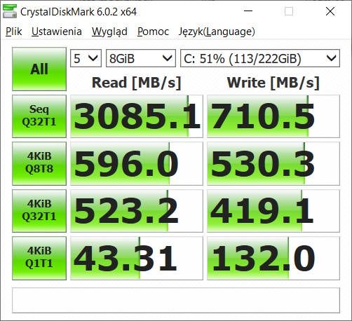 LG Gram 14 - CrystalDiskMark