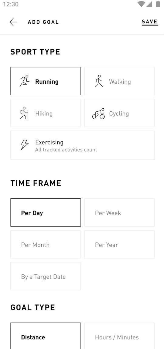 Adidas Running By Runtastic rodzaj aktywności