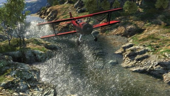 GTA 5 gra rzeka samolot