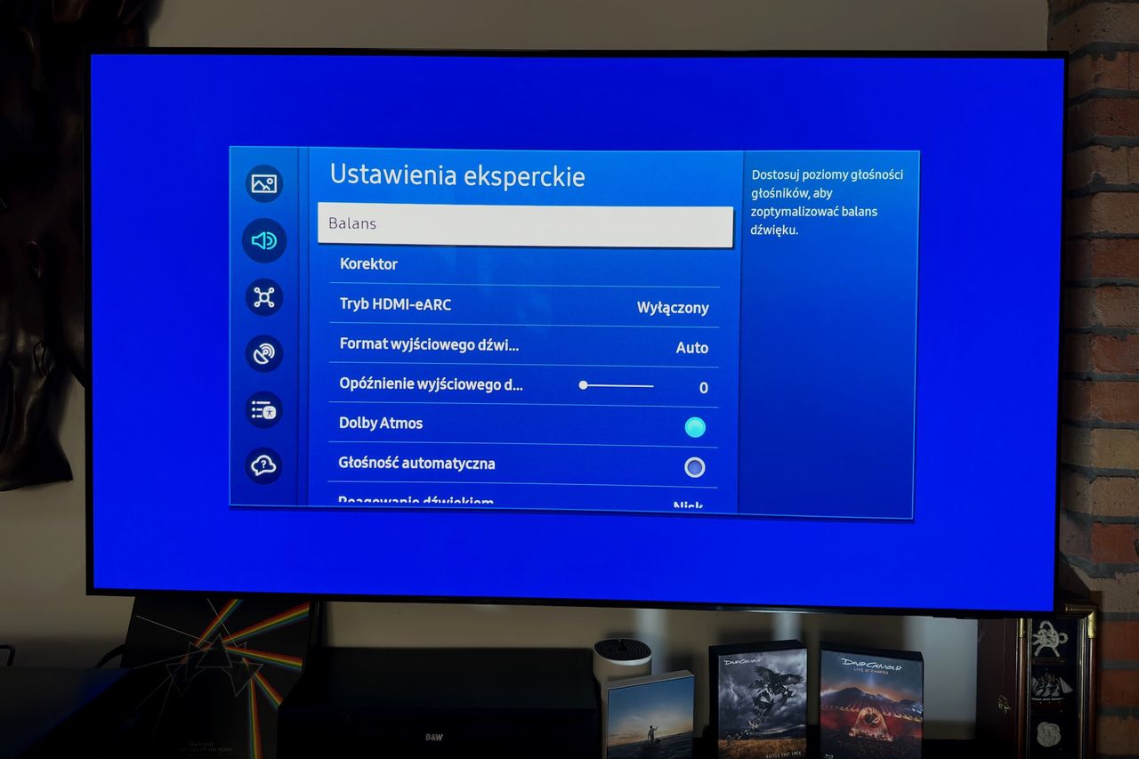 Samsung OLED S95C - ustawienia dźwieku