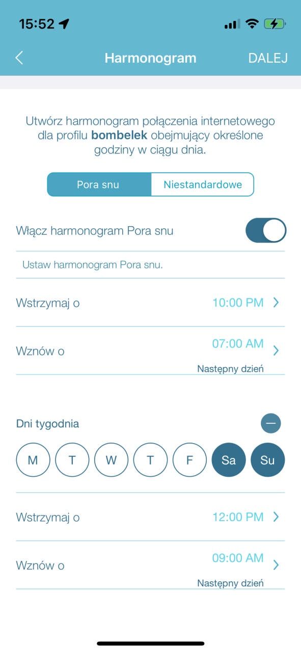 D-Link DIR-2150 - aplikacja kontrola rodzicielska