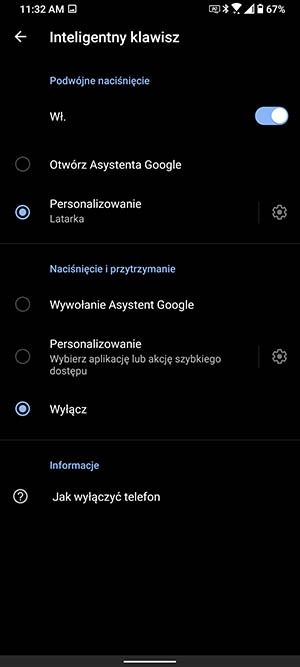 funkcje klawisza zasilania