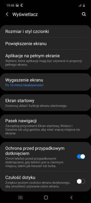 Samsung Galaxy M31s rozmiar czcionki