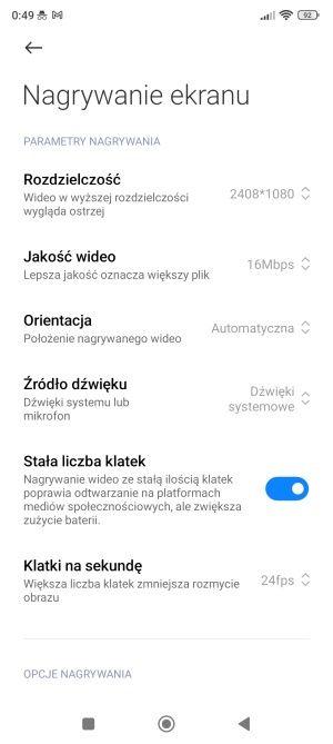 POCO M5 system ustawienia