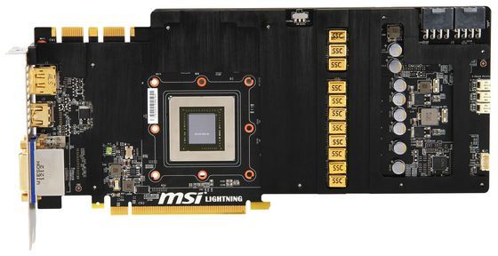 MSI GeForce GTX 680 Lightning karta graficzna zdjęcie laminat awers chłodzenie