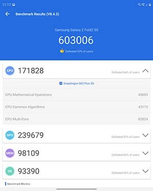 Galaxy Z Fold2 - Antutu 8
