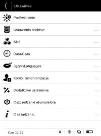 Ustawienia systemowe