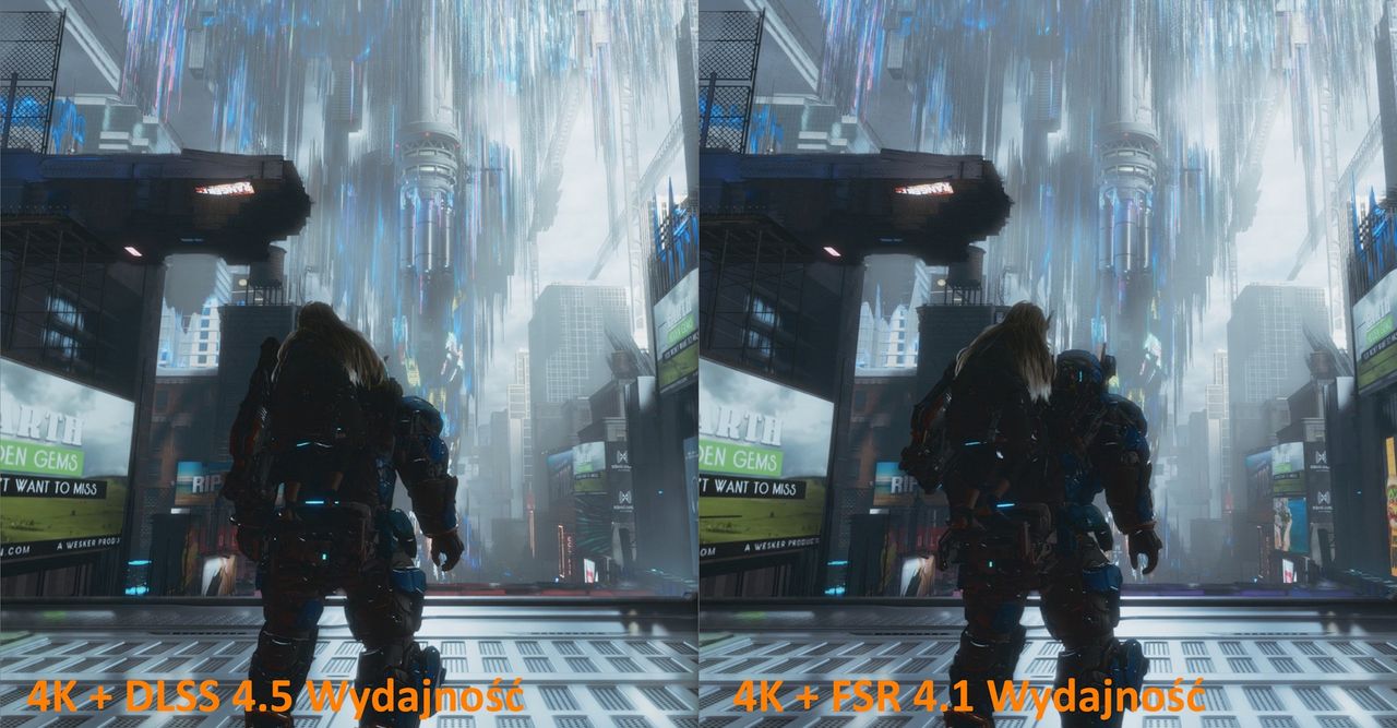 Pragmata - skalowanie rozdzielczości - DLSS 4.5 vs FSR 4.1 Ultra Wydajność