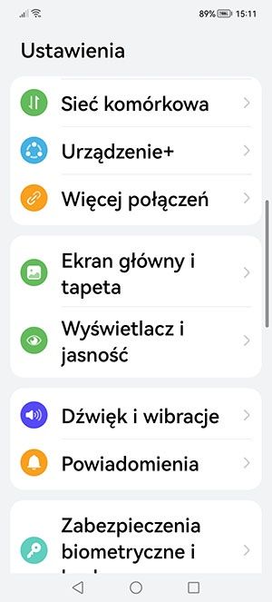powiększony interfejs