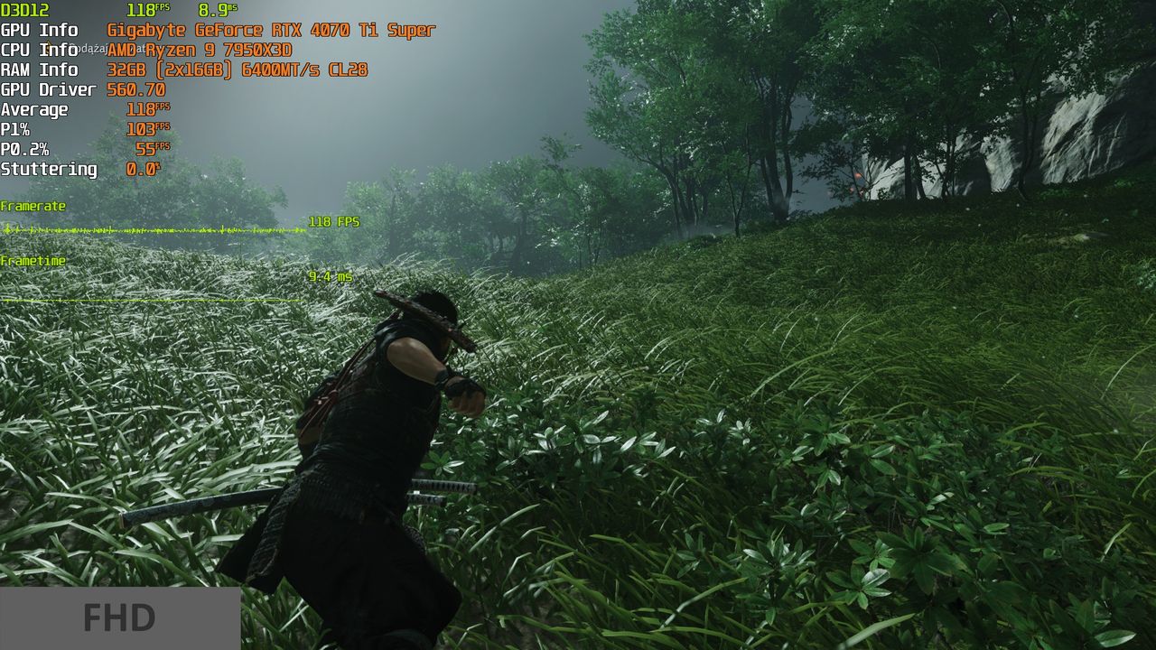 Ghost of Tsushima - porownanie 2 - FHD
