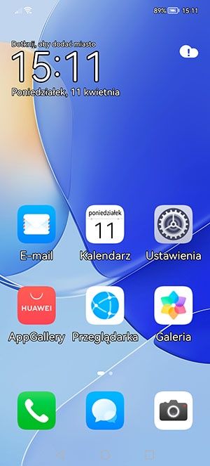 powiększony interfejs