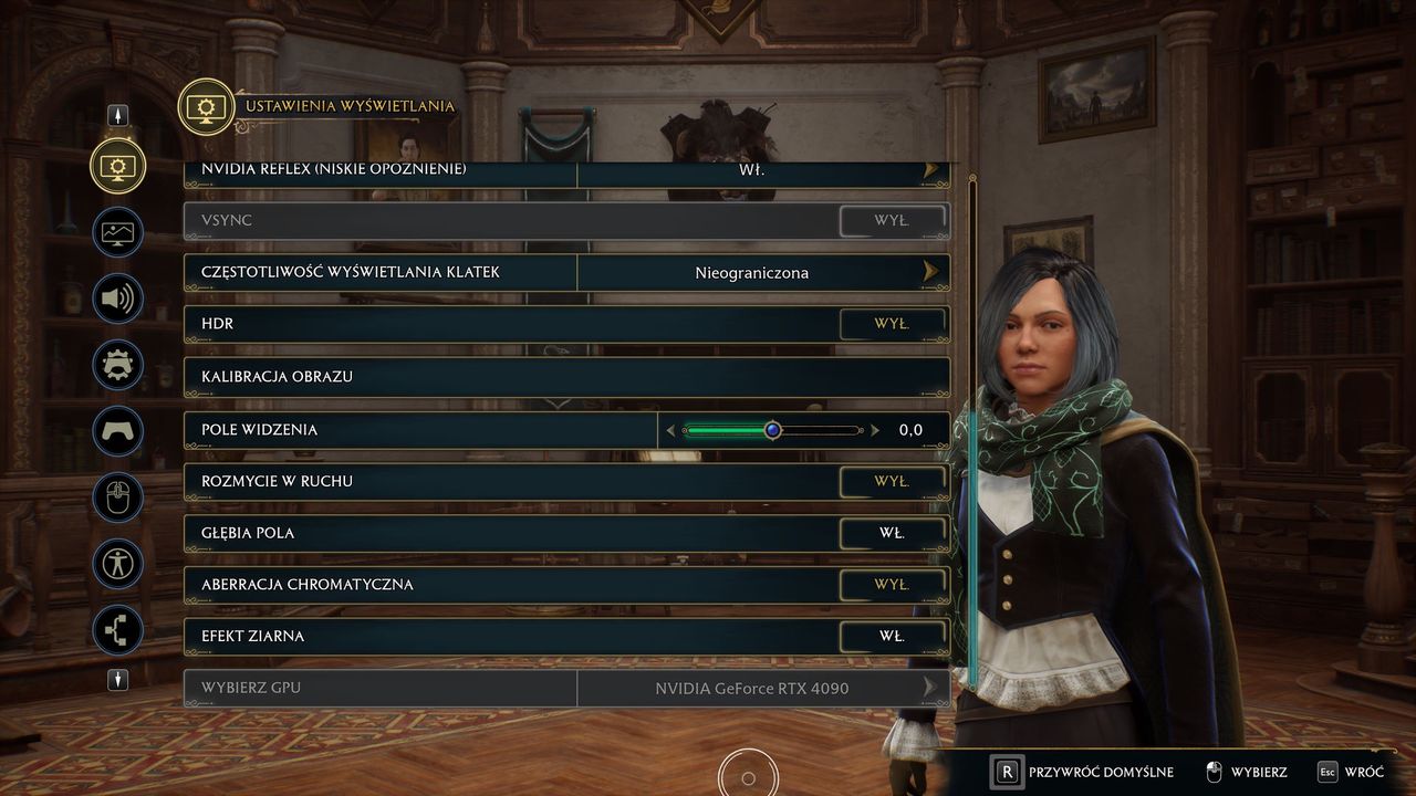Hogwarts Legacy - ustawienia 4