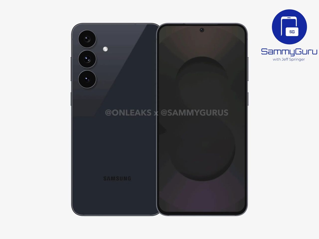Samsung Galaxy S25 FE - wizualizacja na podstawie przecieków (fot. @OnLeaks / SammyGuru)