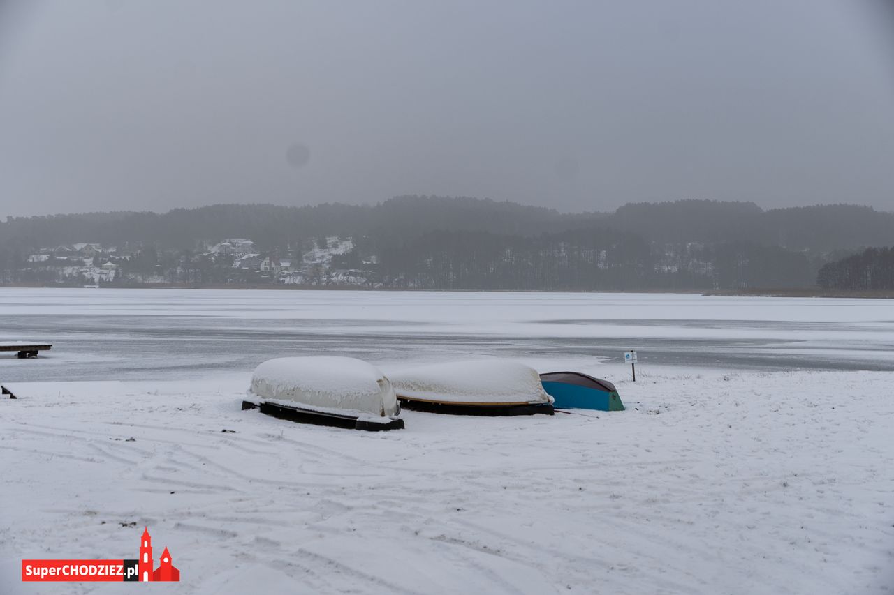 Chodzież, zima, śnieg