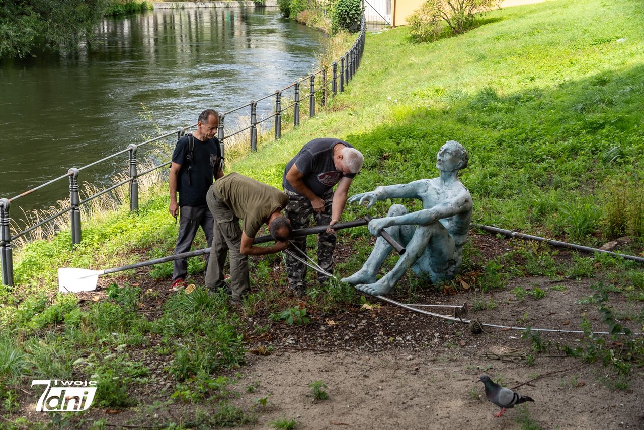 Bydgoszcz, Wioślarz, rzeźba, Wyspa Młyńska