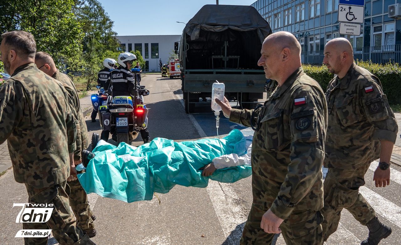 Ewakuacja, szpital, piła