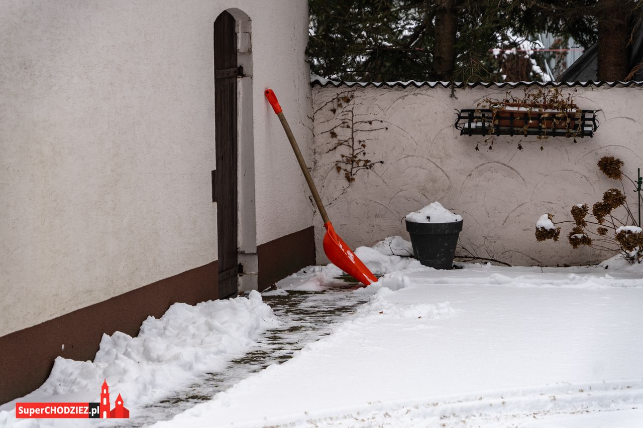 Chodzież, zima, śnieg