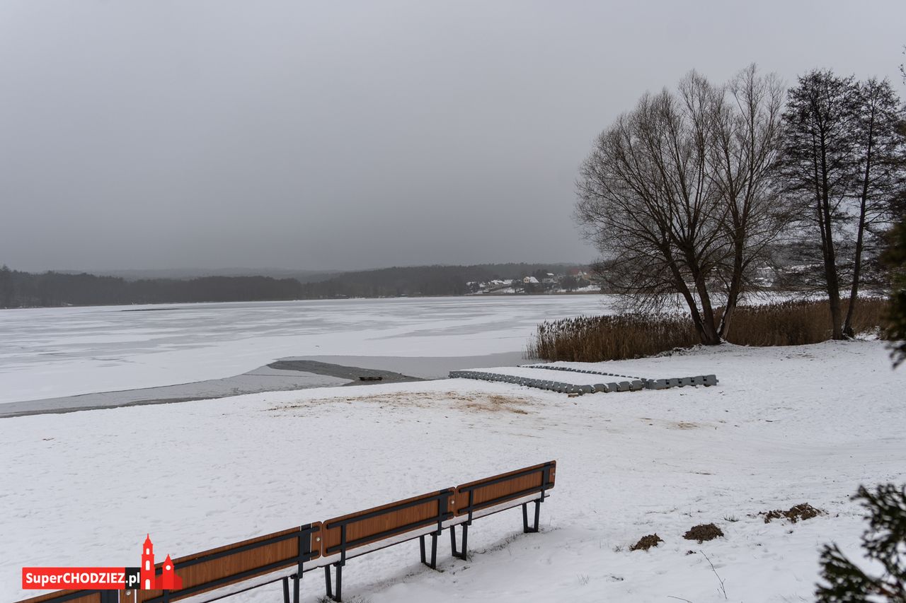 Chodzież, zima, śnieg