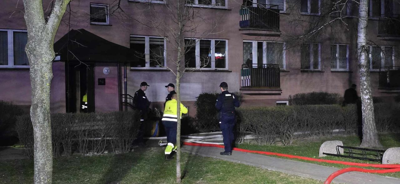 Przy ulicy Rembielińskiego doszło do pożaru śmieci w piwnicy 