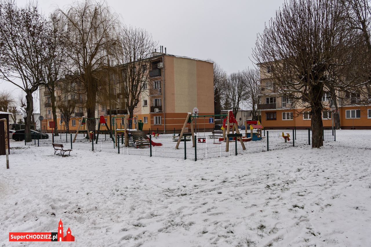 Chodzież, zima, śnieg
