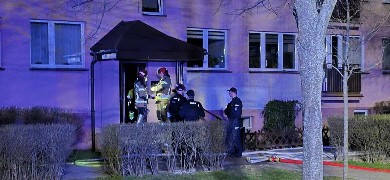 Przy ulicy Rembielińskiego doszło do pożaru śmieci w piwnicy 