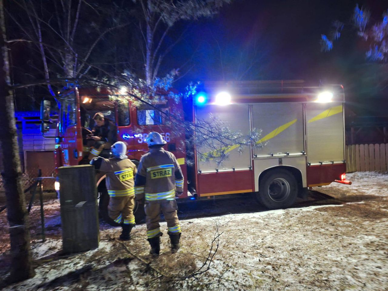 Pożar domku letniskowego