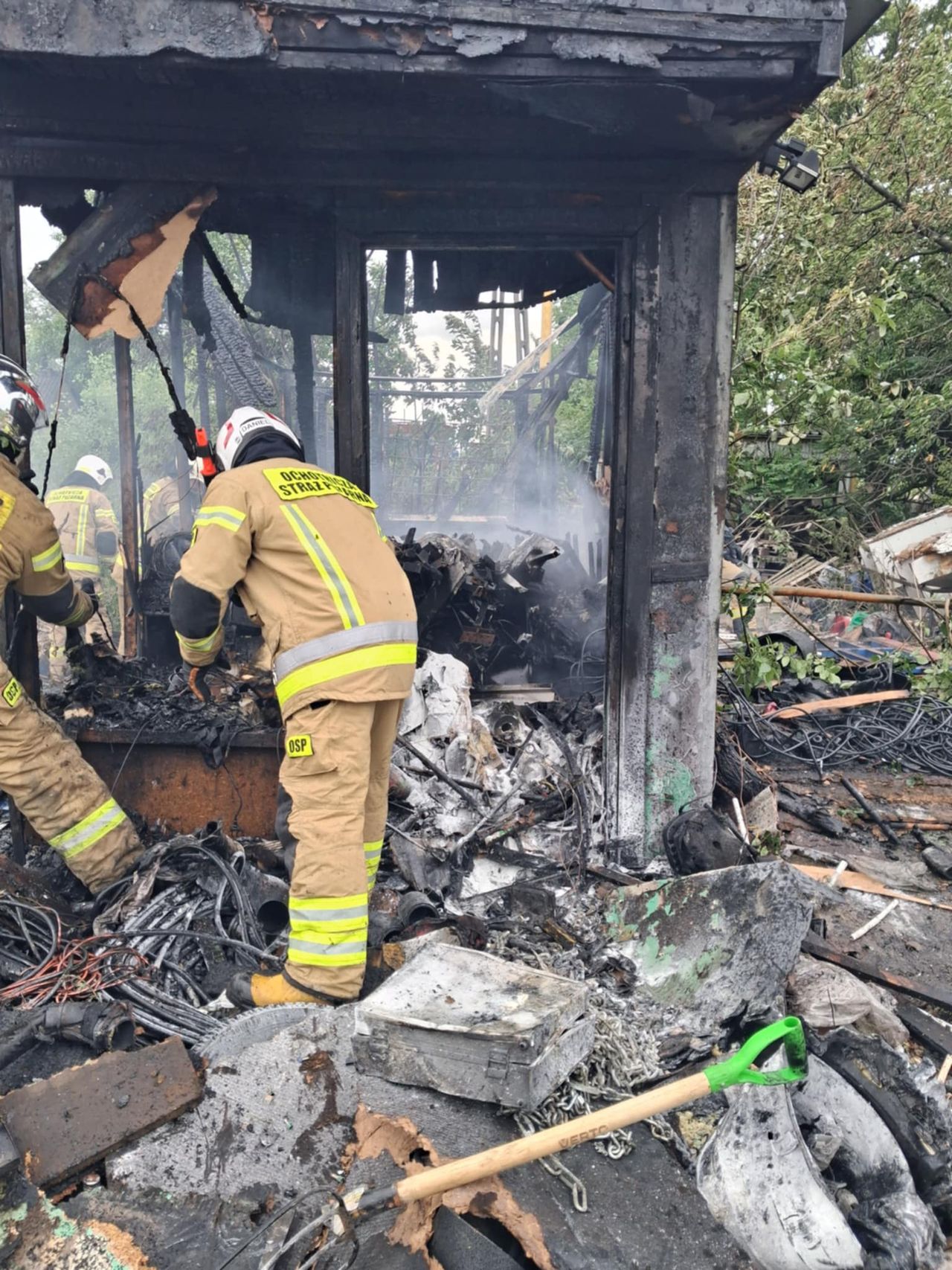 Pożar budynku gospodarczego 