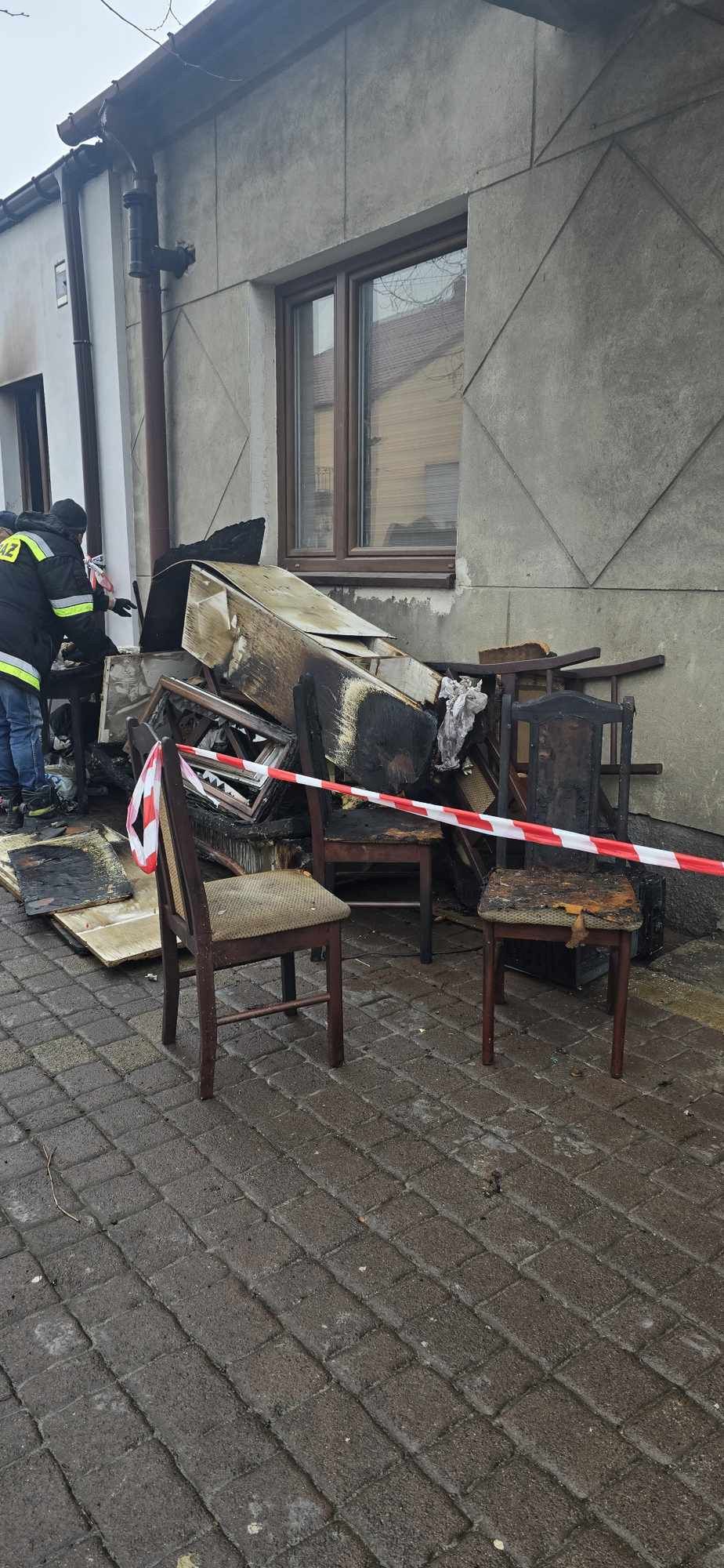 Pożar domu w Drobinie 