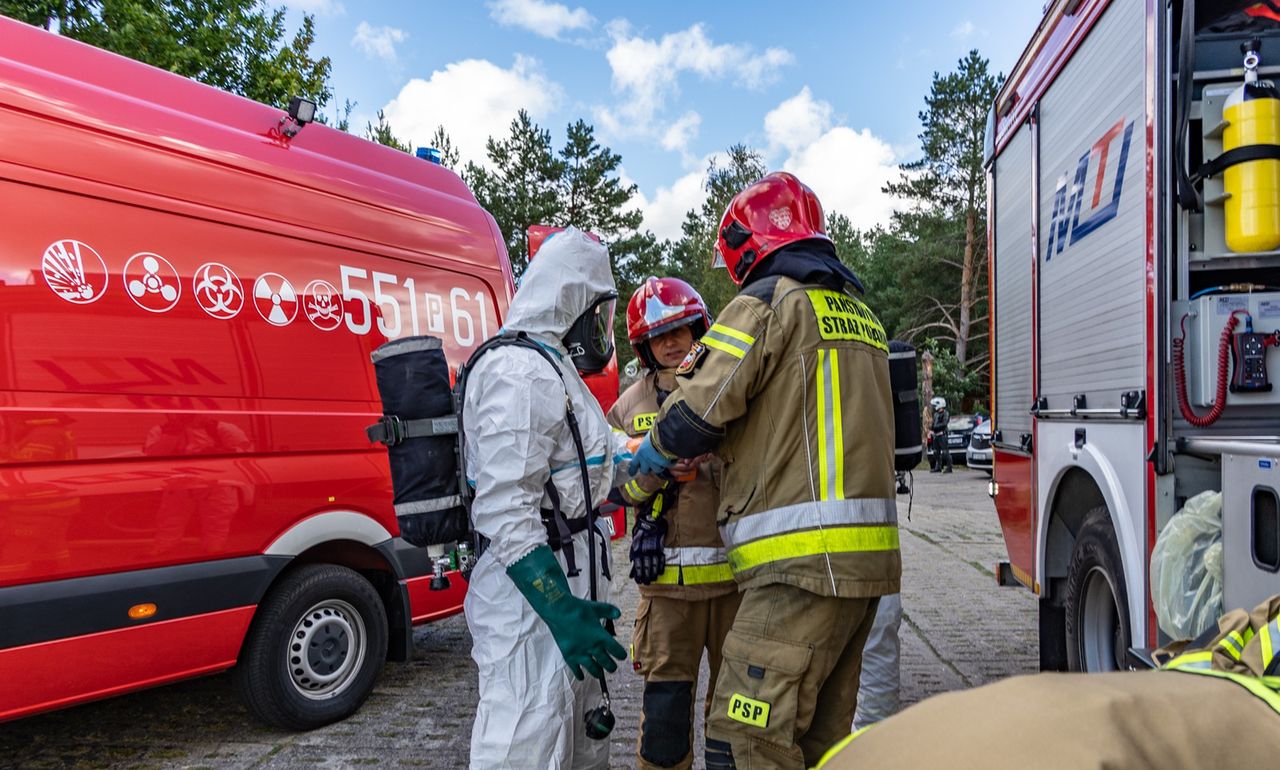 Ćwiczenia na lotnisku w Pile.